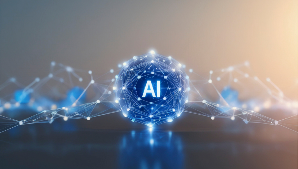 AI Sphere with Neural Network Connections