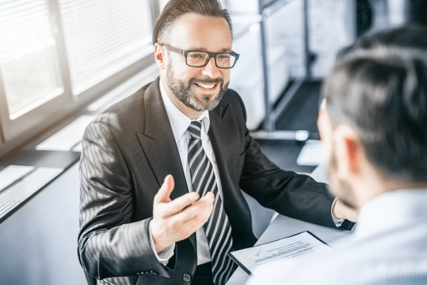 Insurance agent presentation and consultations with a lawyer or insurance agent
